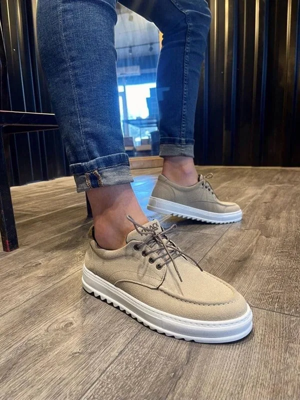 Erkek Casual Bağcıklı Ayakkabı Ayakkabı Dengeli Klasik Süet Modern