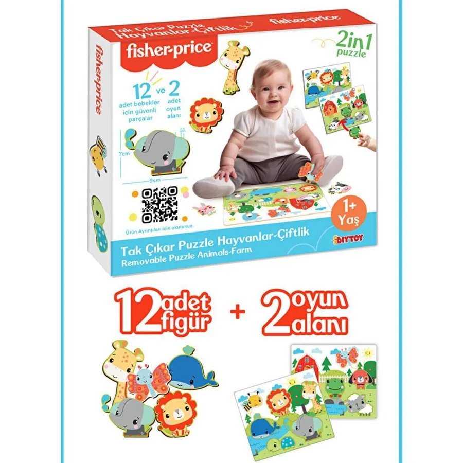 Fp2755  Tak Çıkar Puzzle Hayvanlar