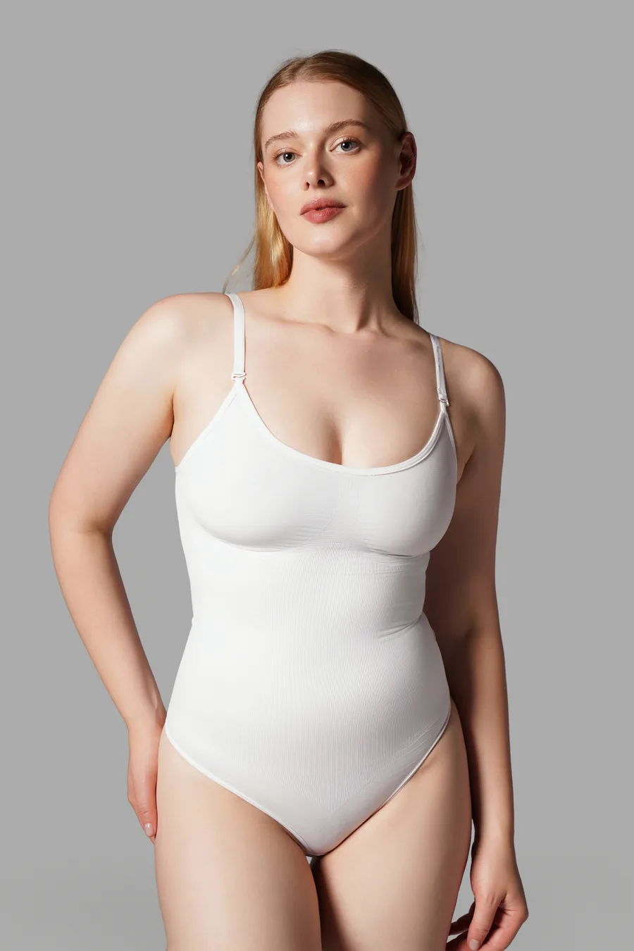 Çıtçıtlı String Body Korse 9052 Beyaz