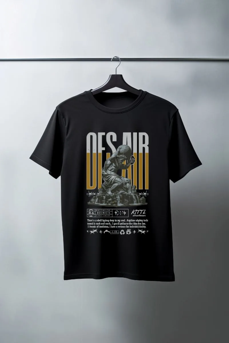 Unisex Oversize 24/1 Penye DTF Baskılı Tişört - DTF74