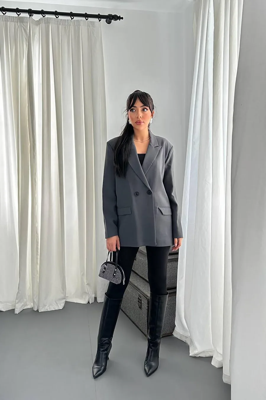 Füme Blazer Ceket