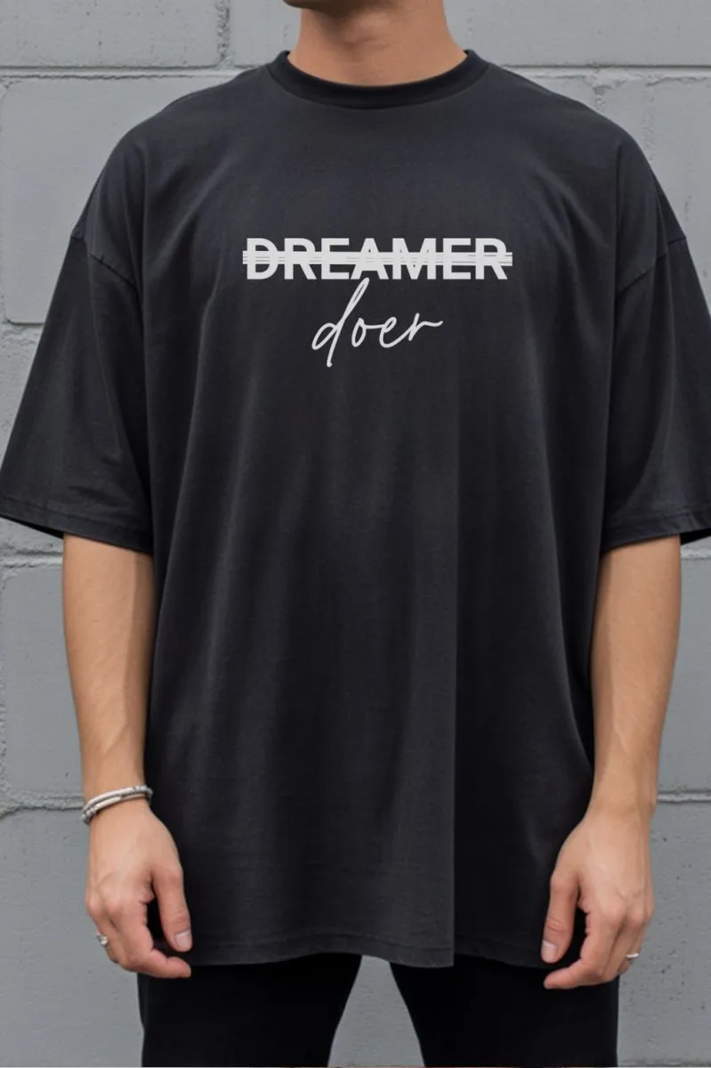Unisex Oversize 24/1 Penye DTF Baskılı Tişört - DTF292