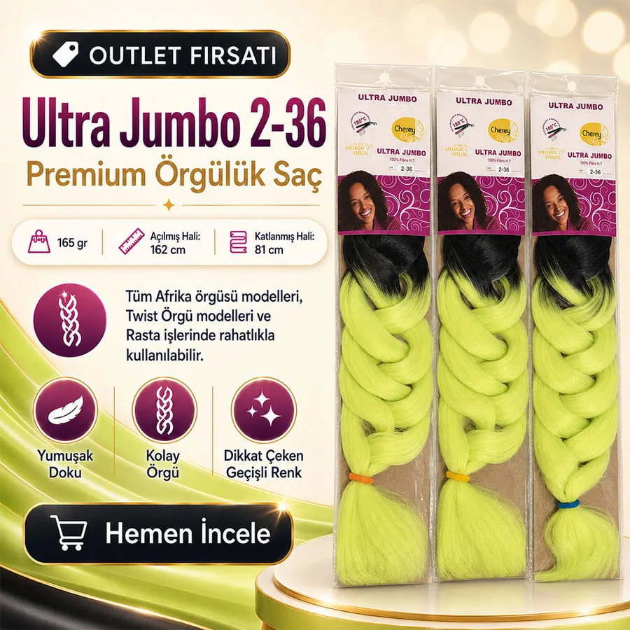 3 Paket / Afrika Örgüsü Ve Rasta İçin Sen Ombreli  2/36
