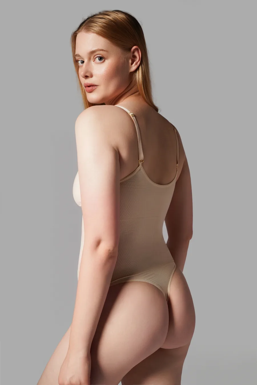 Çıtçıtlı String Body Korse 9052 Bej