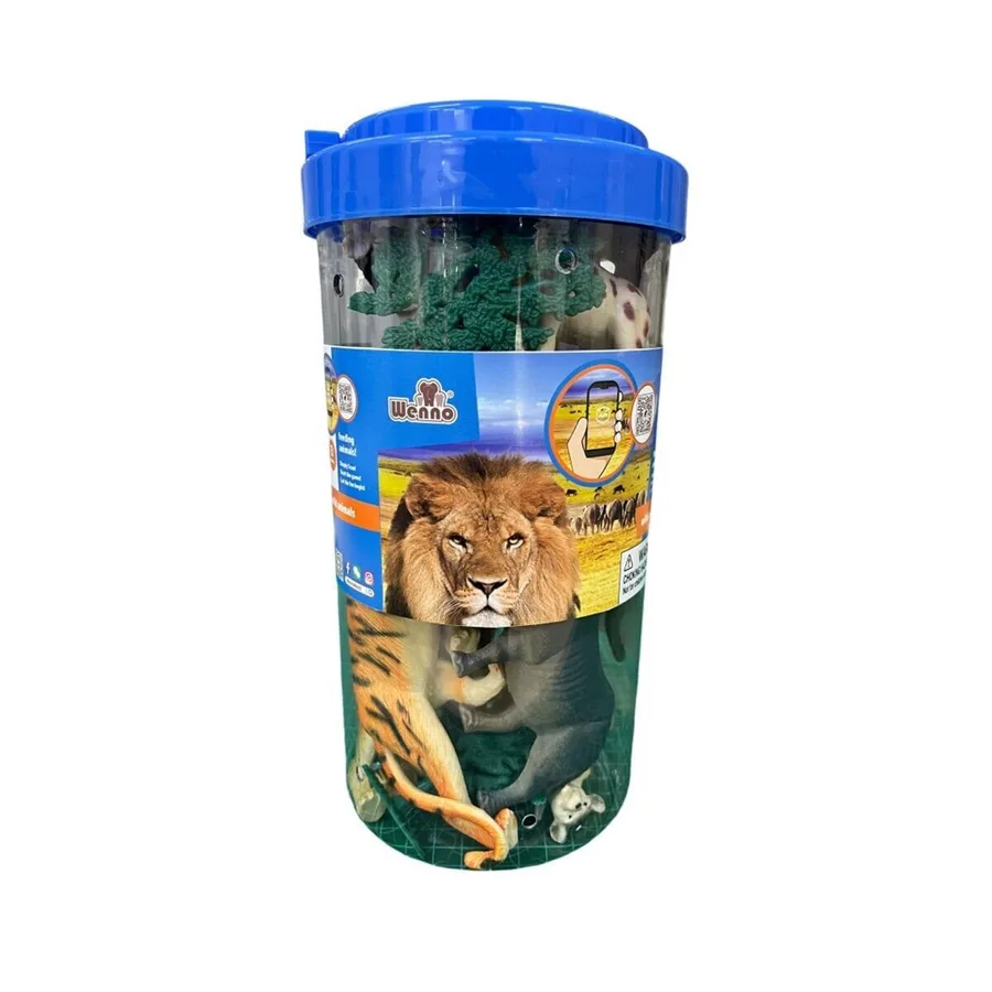 Sh-6431 13pcs Vahşi Hayvan 2litre Kovada