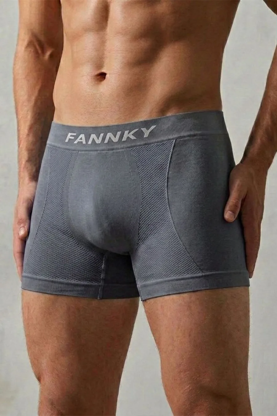 Dikişsiz Nefes Alabilen Rahat Bol Kesim Erkek Boxer 2014 Gri