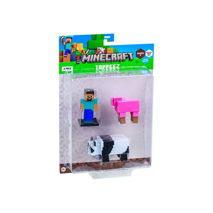 Pmı/Mc2220 Minecraft 3d Toppeez 3lü Figür Seti Asorti