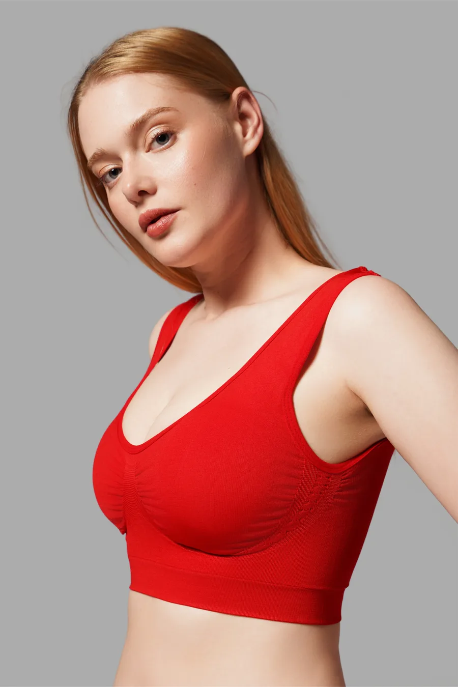 Göğüs Toparlayıcı Kalın Askılı Korse Büstiyer 5040 Kırmızı