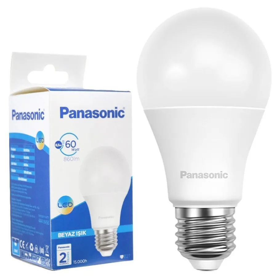 Led Ampul 8,5 Watt Beyaz Renk E27  Duy
