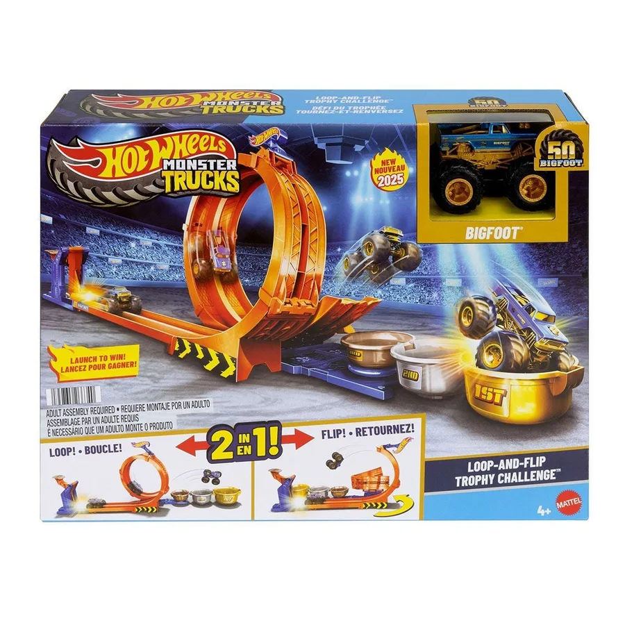 JBX64 Hot Wheels  Trucks Döngü ve Takla Bigfoot Oyun Parkuru