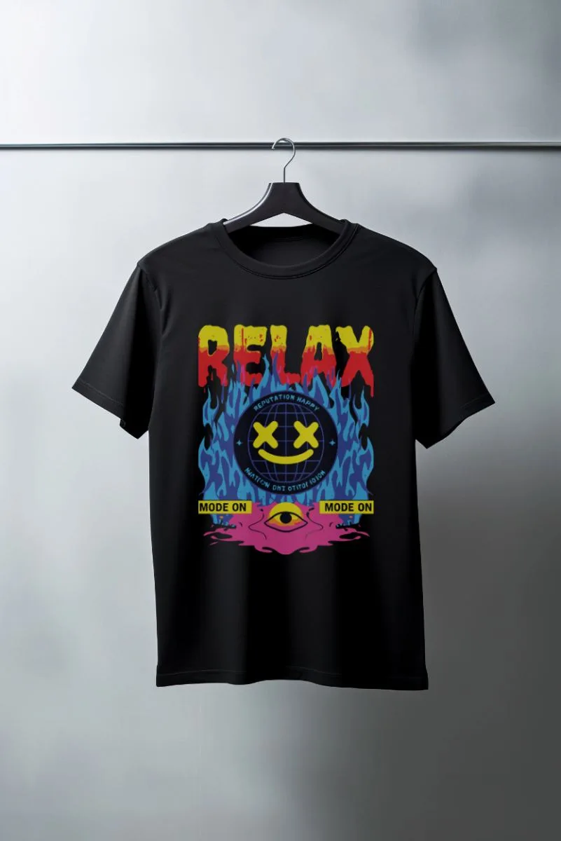 Unisex Oversize 24/1 Penye DTF Baskılı Tişört - DTF162
