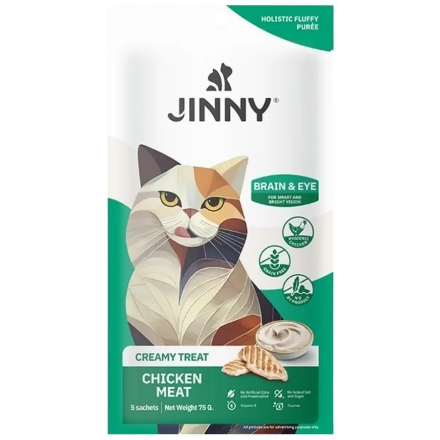 Jinny Creamy Brain Eye Göz Sağlığı Tuklu Kedi Sıvı Ödül sı 5x15 gr