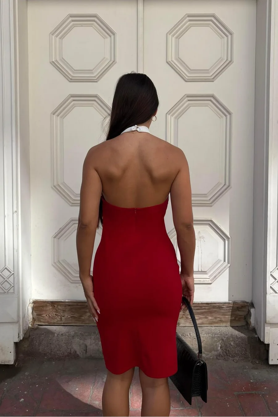 Balıkçı Abiye Kesim Balık Yaka Elbise