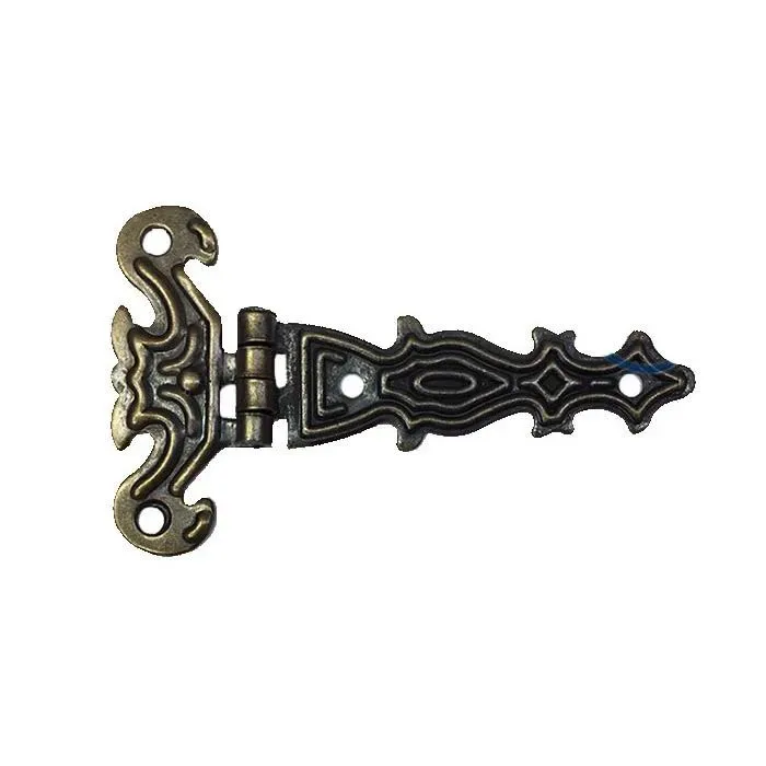 Dekoratif,  Tek Kuyruklu Menteşe - 40x68 mm, Küçük, Antik, 100 Adet