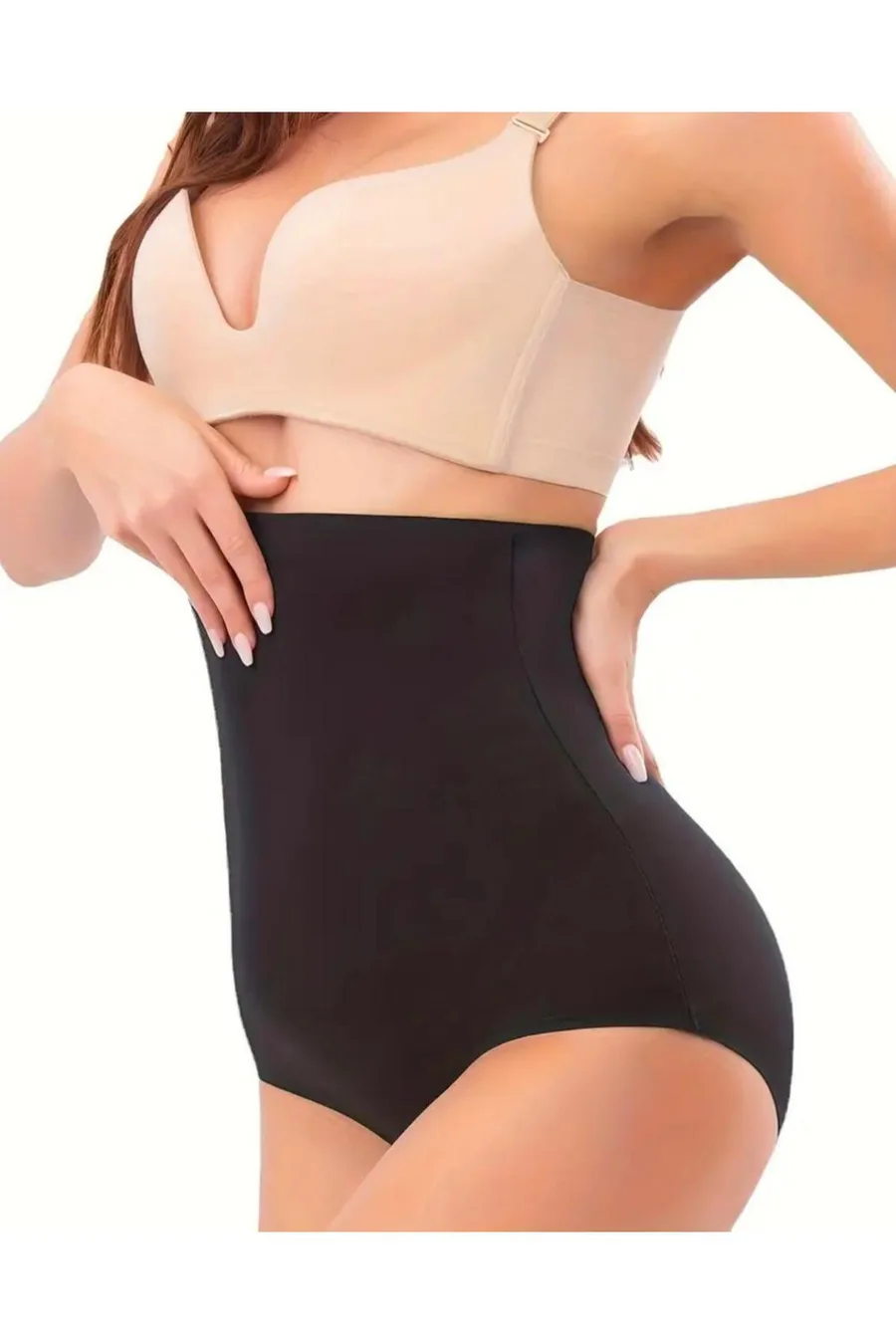 Lazer Kesim Silikonlu Slip Korse 4402 Siyah