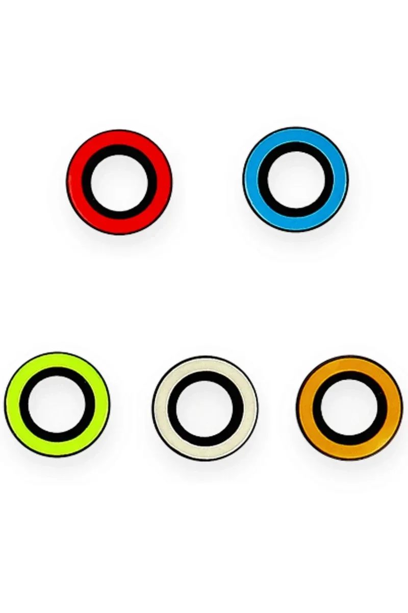 Apple iPhone 11 Uyumlu Neon Fosforlu Kamera Lens - Mavi