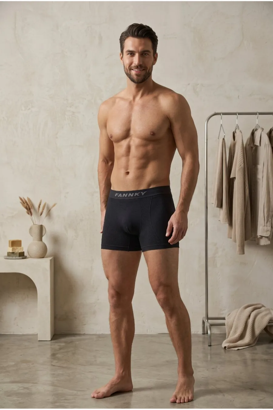 Erkek Casual Comfort Günlük Siyah Boxer