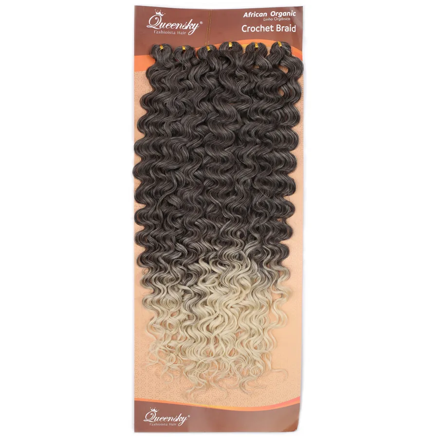 QueenSky Afro Daası  / 75cm / 240gr / Koyu Kahve Platin Ombre