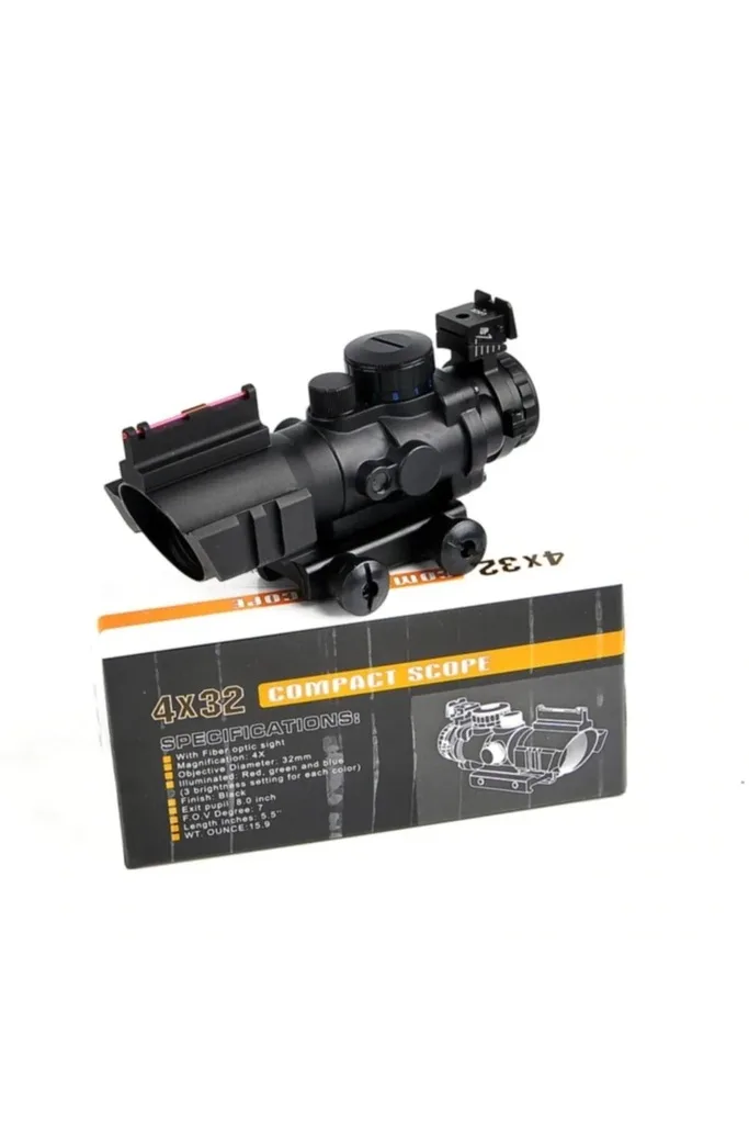 4X32 Kırmızı Işıklı  Dürbünü 4x32 Nişangah