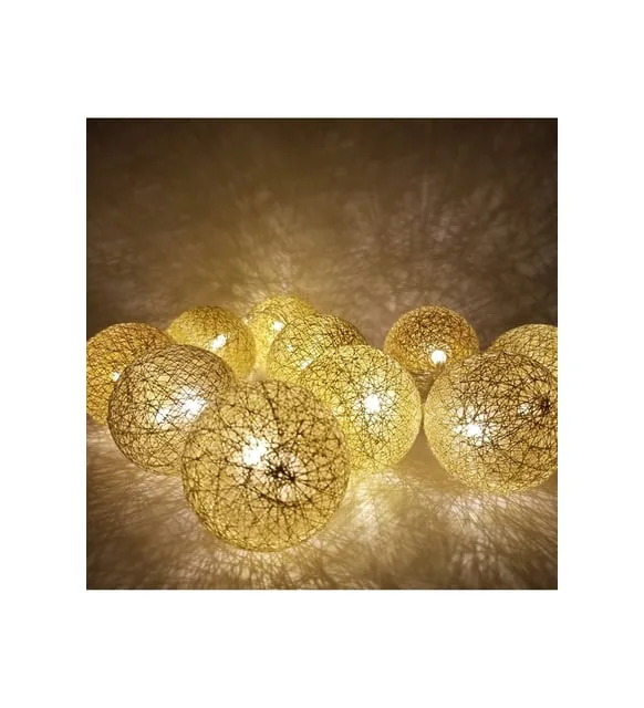 2 Metre 10’lu Top LED Işık - Pilli Gün Işığı Dekoratif Aydınlatma