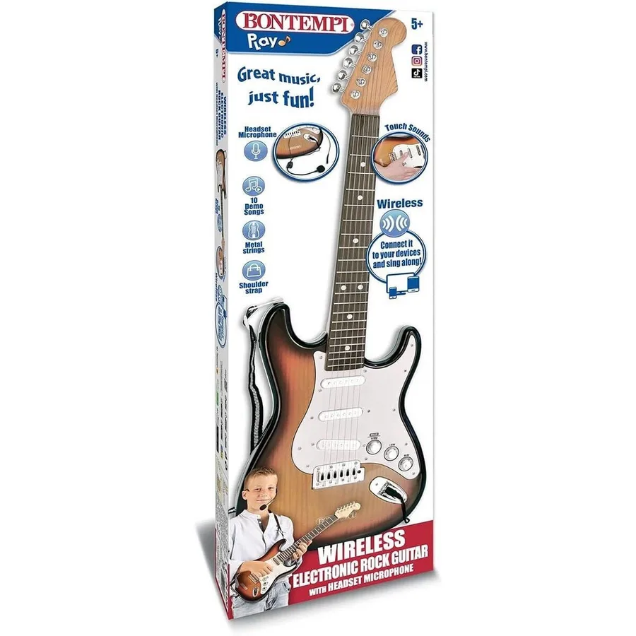 24234 Sun-Bnt-Gitar Wıreless Elektronik Rk Metal Telli Tuşlu Bo