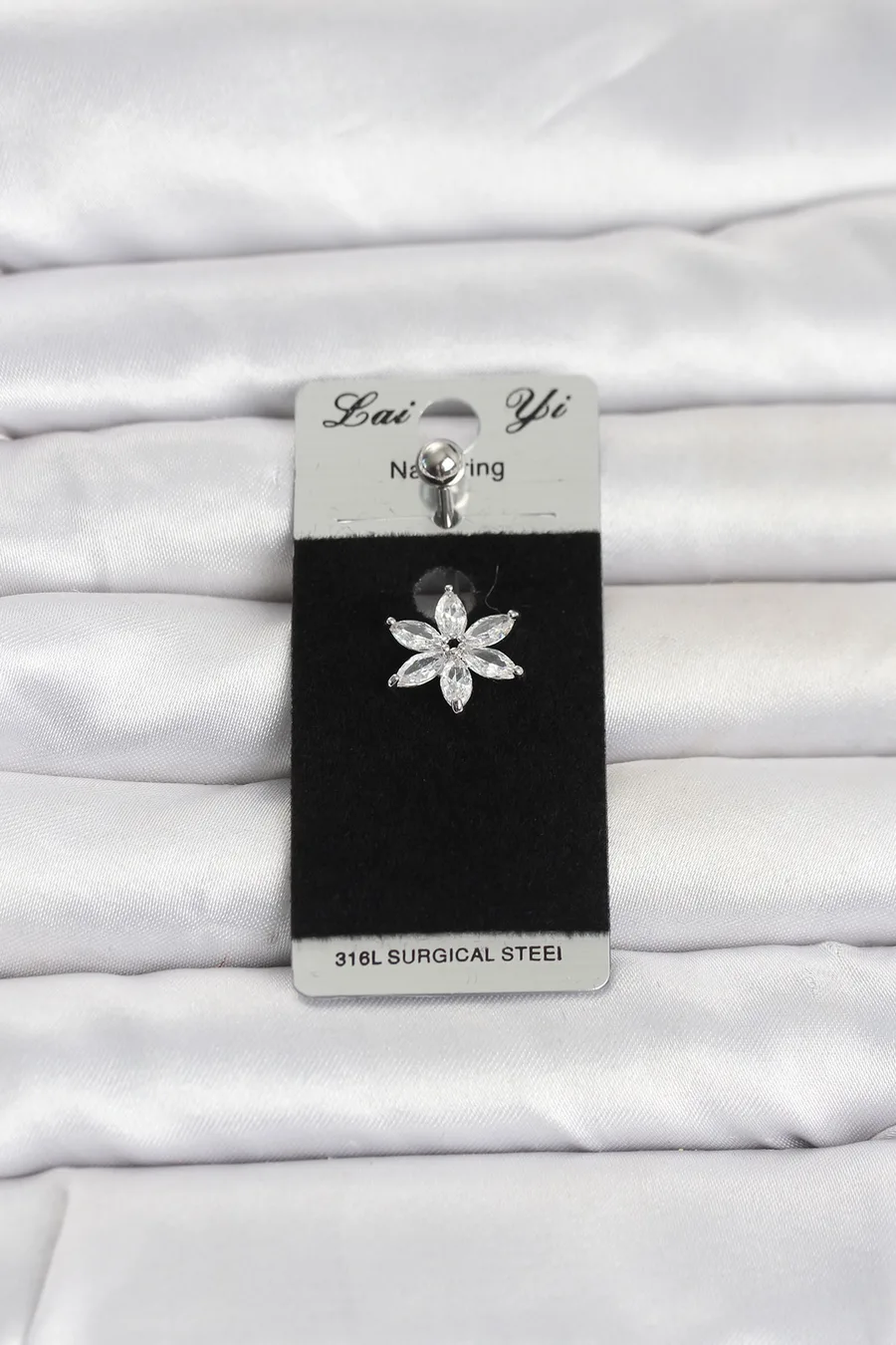316L Cerrahi Çelik Lotus Model Göbek Piercing