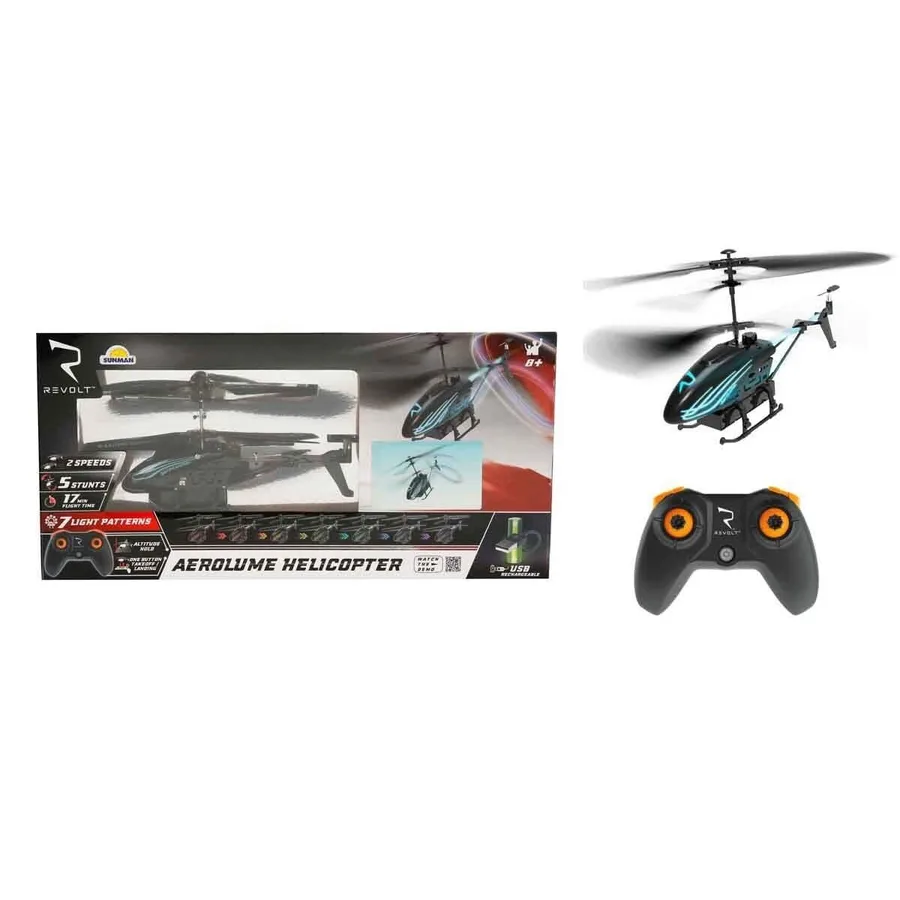 90839 Sun-Sym-Rvt-R C Helikopter Aerolume Çift Perv Işıklı 3 7v Usb
