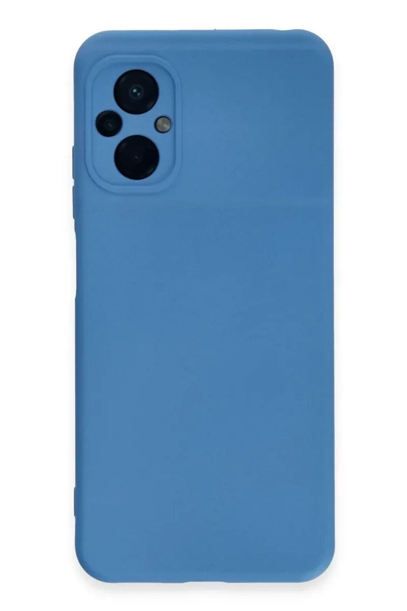 Xiaomi Poco M5 Uyumlu Kılıf Nano içi Kadife Silikon - Mavi