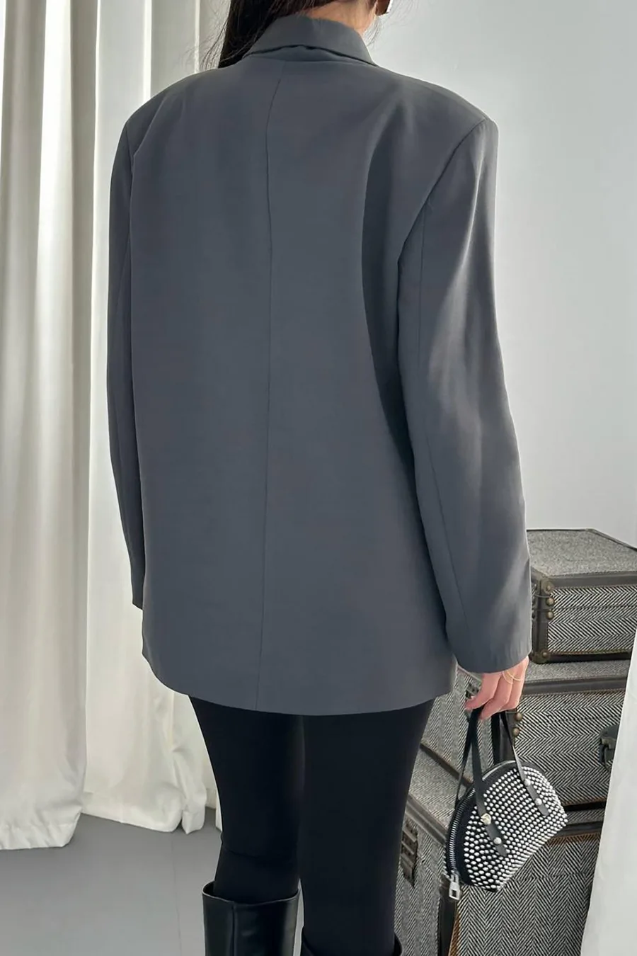 Füme Blazer Ceket