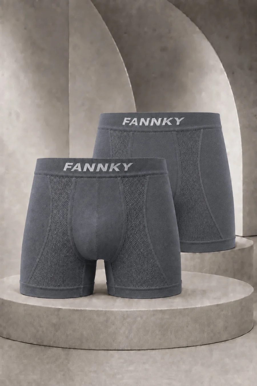 Erkek Casual Comfort Günlük 2 Li Gri Boxer