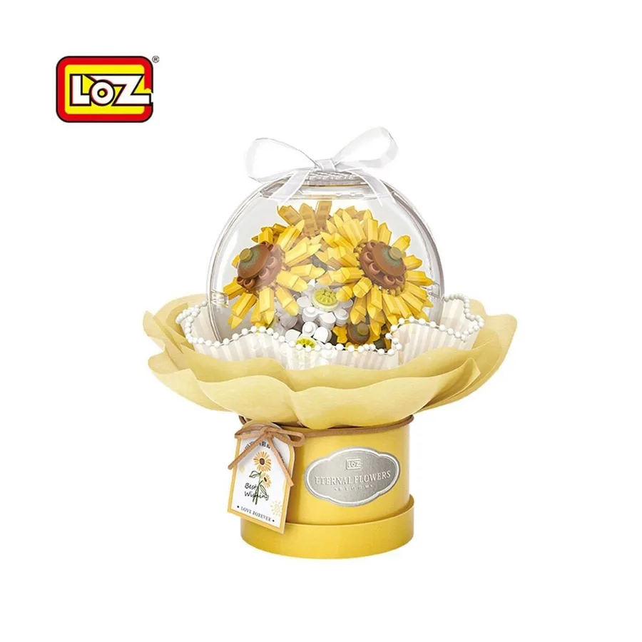 Lz-1299 Loz Ledli Ayçiçeği Buketi 510 Parça Blk Oyuncak