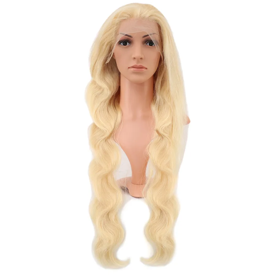Gerçek Front Lace Daalı Platin Tül Peruk / 85/90cm