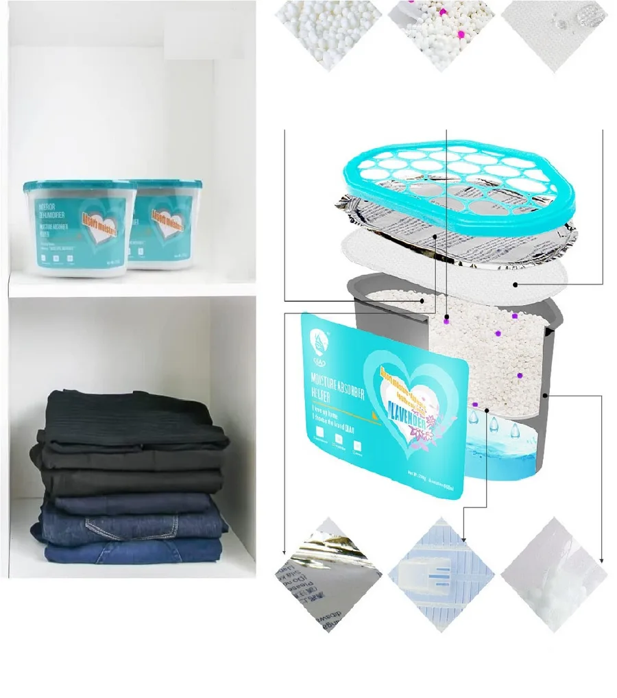 600 ML Nem Alıcı Rutubet  Aparat - Limonlu Mutfak Sn Banyo Küf Koku Alıcı Granül