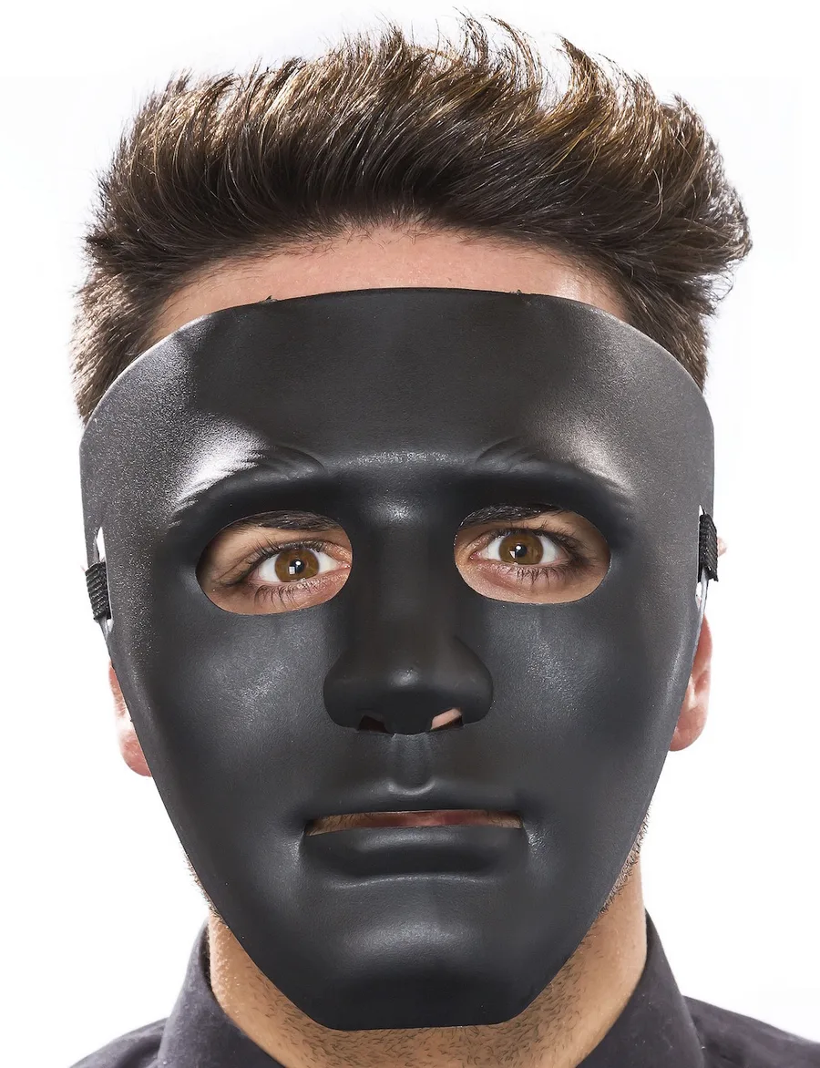 Siyah Renk Hip Hop Anonim Jabbawkeez Dans Maskesi 18x19 cm