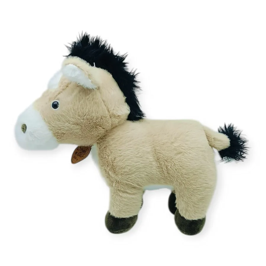 Peluş Hayvanlar Sesli 30 cm At - Bej - 1 ADET