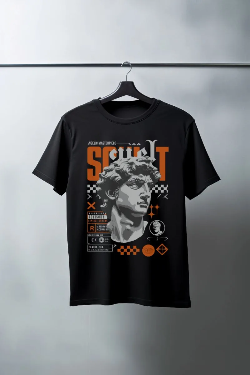 Unisex Oversize 24/1 Penye DTF Baskılı Tişört - DTF90