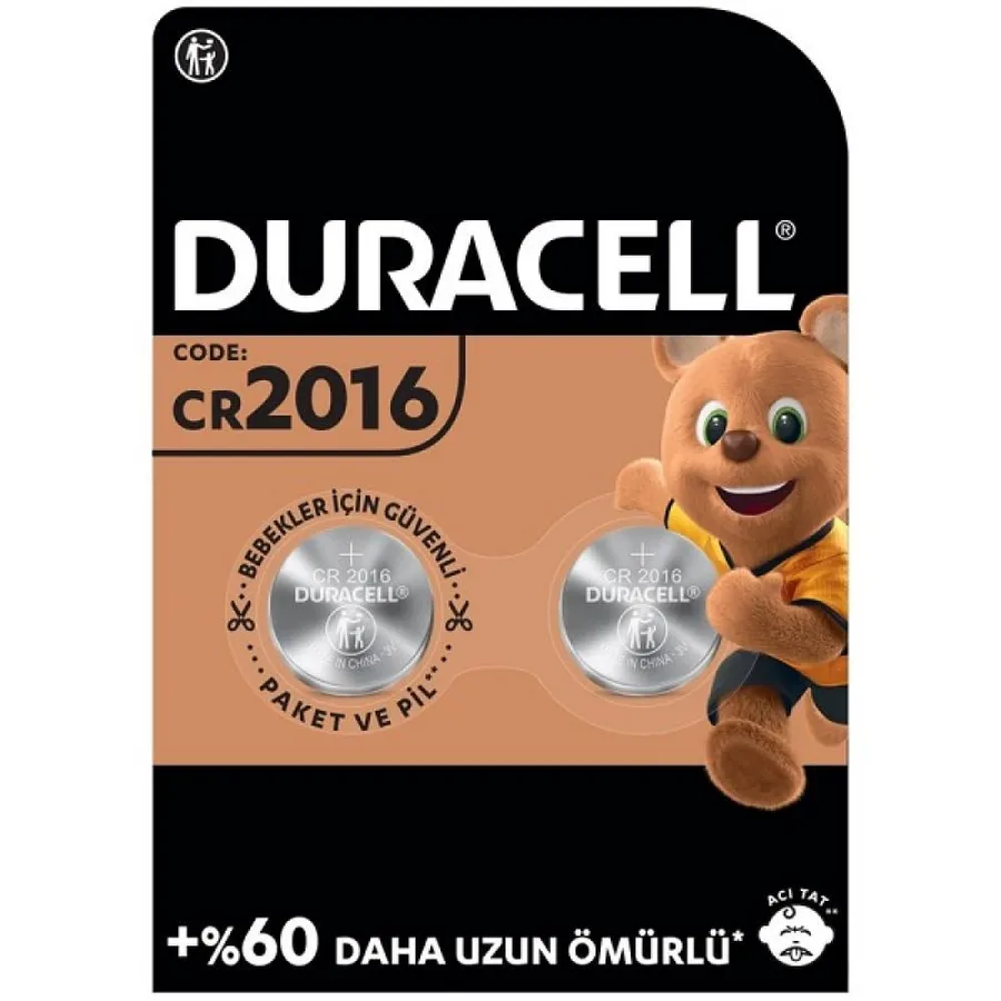 CR2016 3V Lityum Pil 2'li Paket