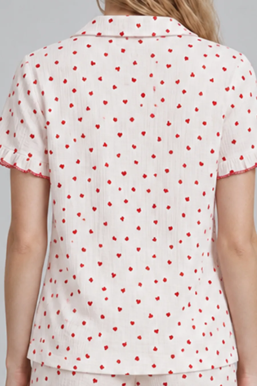 Kadın Şortu Rahat Ekru Pijama Takımı 4747