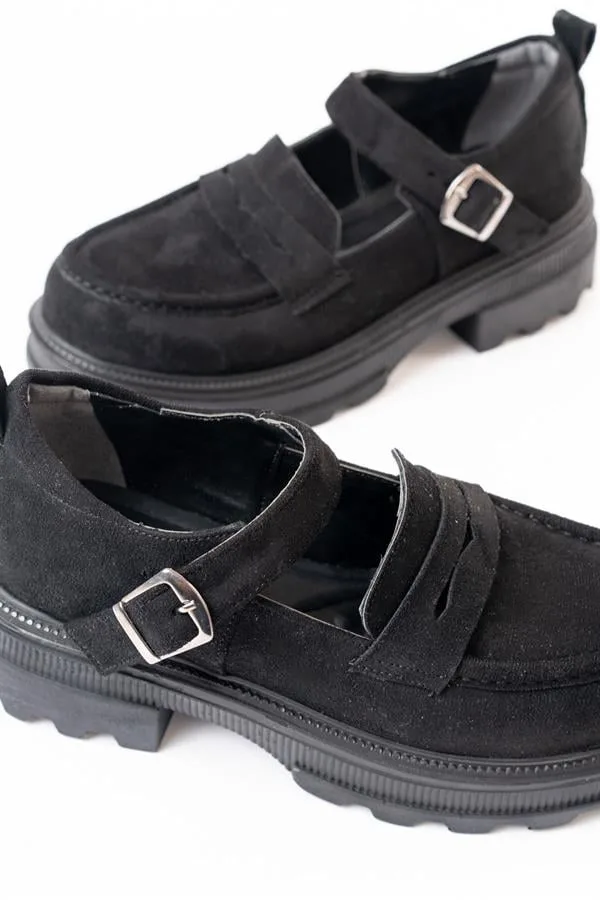 Kadın Casual Loafer Günlük Tabanlı Ayakkabı Ayakkabı Süet Yüksek