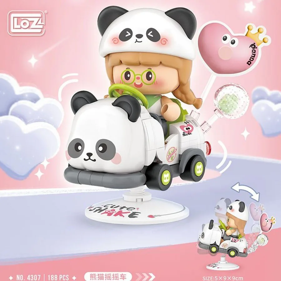 Lz-4307 Loz Panda Sallanan Sürüş 188 Parça Blk Oyuncak