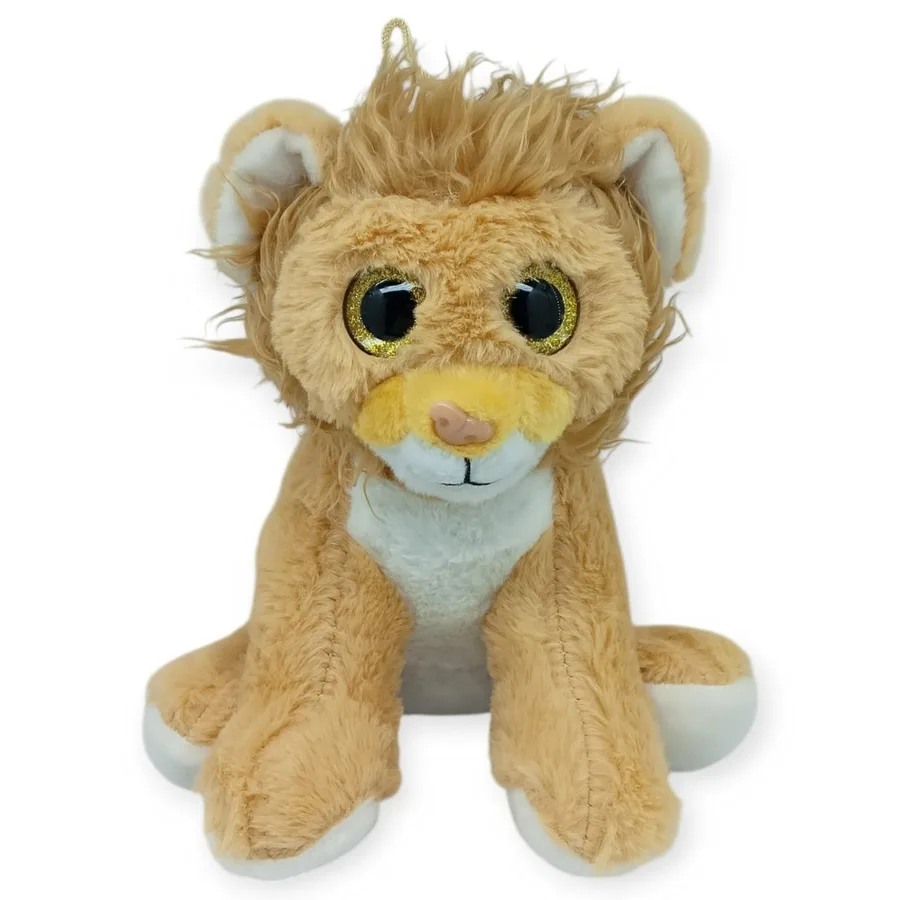 Peluş Cam Gözlü Hayvanlar 25 cm - Aslan - 1 ADET