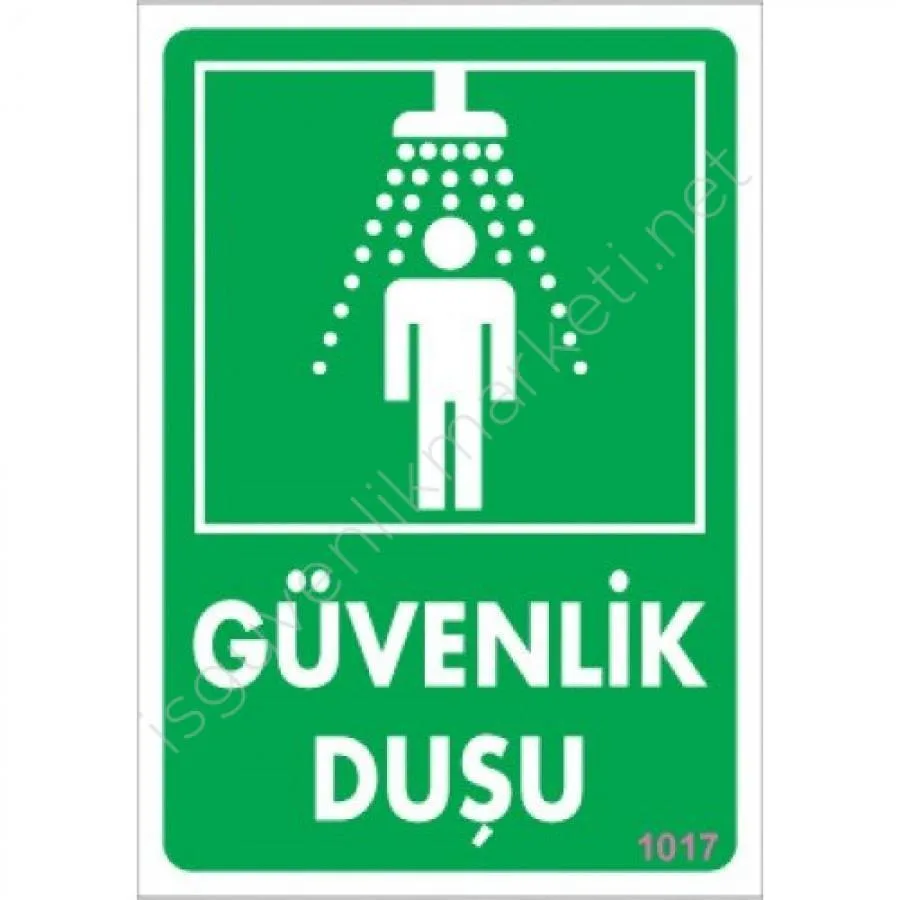 Güvenlik Duşu Uyarı Levhası 17,5x25 KOD:1017