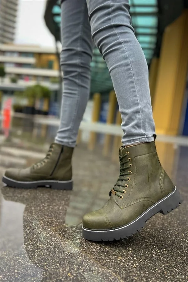 Erkek Bootie Fermuarlı Stabil Dengeli Bot Bot Sağlam Kışlık &