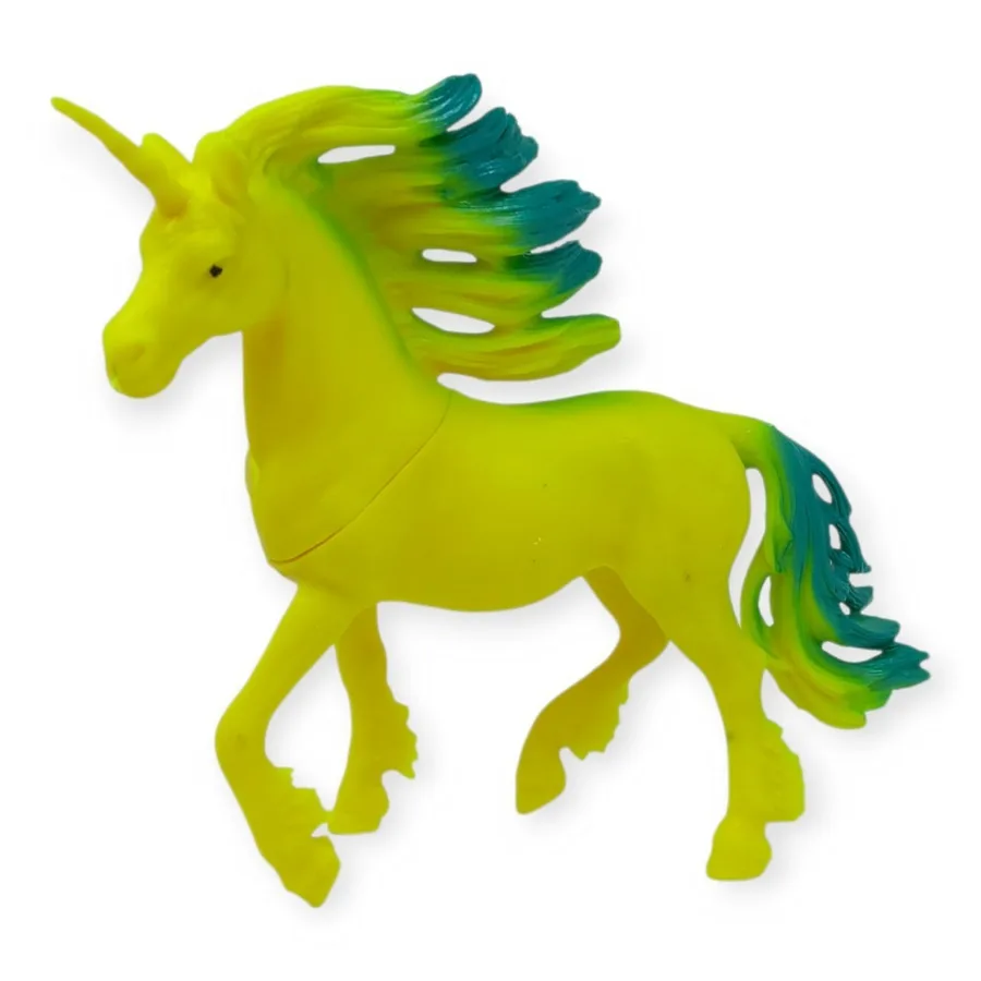 Çiftlik Hayvanları Serisi - Efsanevi Unicorn  cm - Sarı - Yeşil - 1 ADET