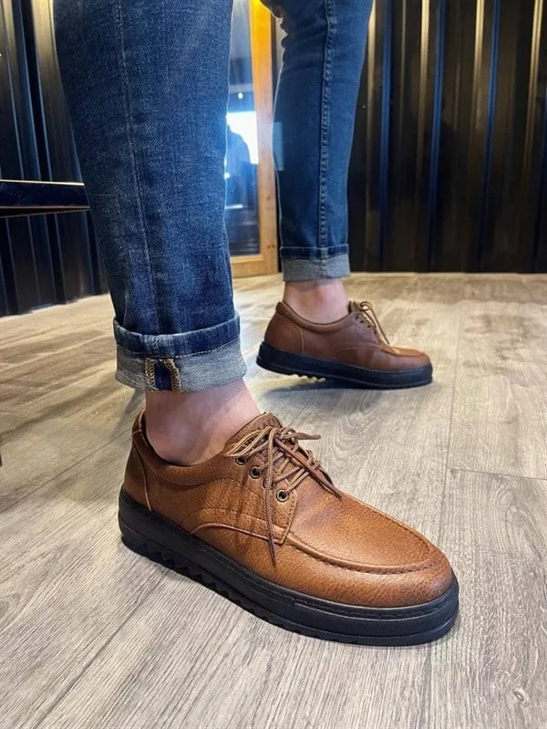Erkek Casual Resmi Bağcıklı Ayakkabı Ayakkabı Dengeli Klasik Cilt