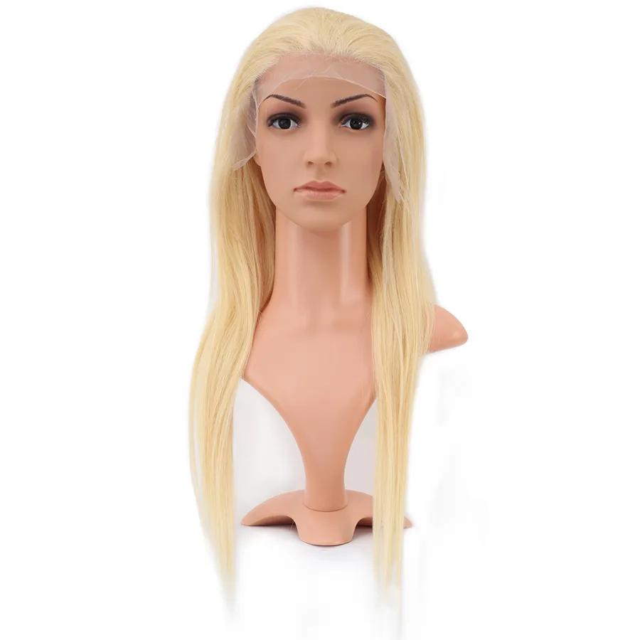 Gerçek Front Lace Düz Platin Tül Peruk / 60/65cm