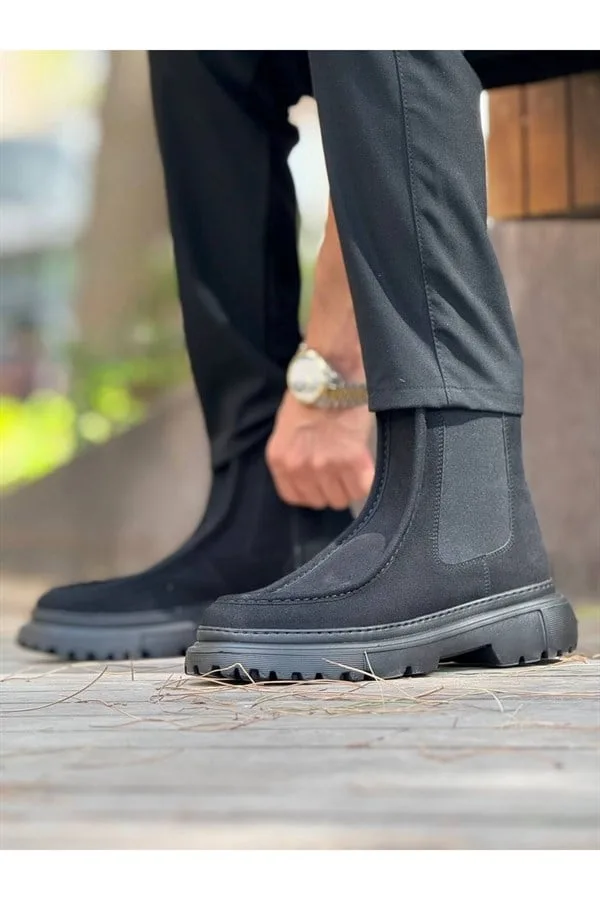 Erkek Koruma Bootie Fermuarlı Dengeli Bot Bot Modern Kışlık &