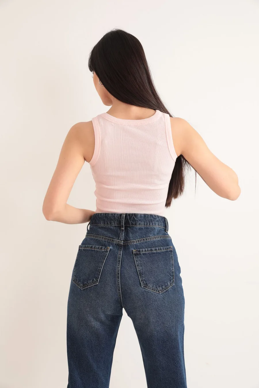 OFF Nakış Detaylı Fitilli Crop Bluz – Pudra - Pembe