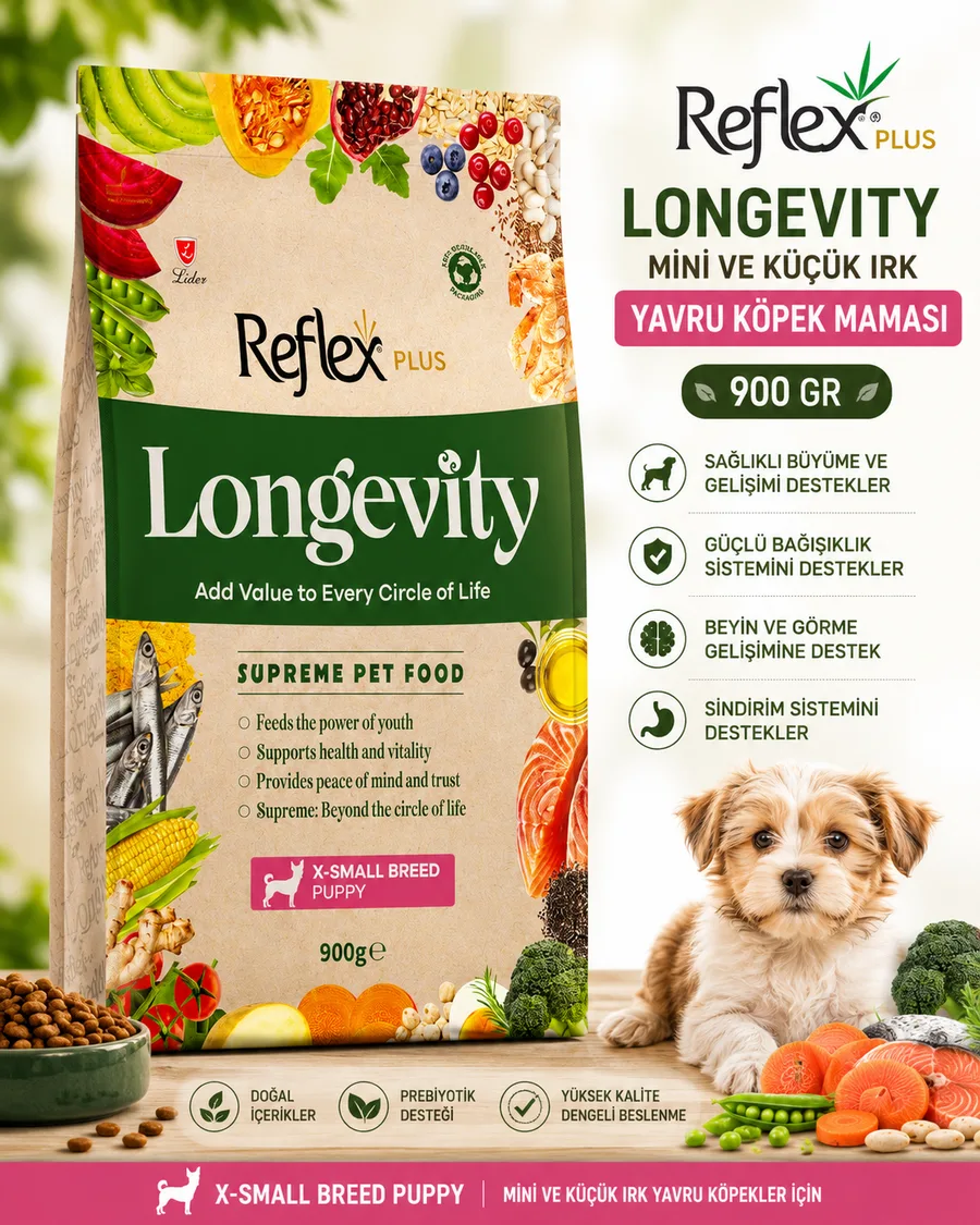 Reflex Plus Longevity Mini ve Küçük Irk Yru Köpek sı 900 Gr