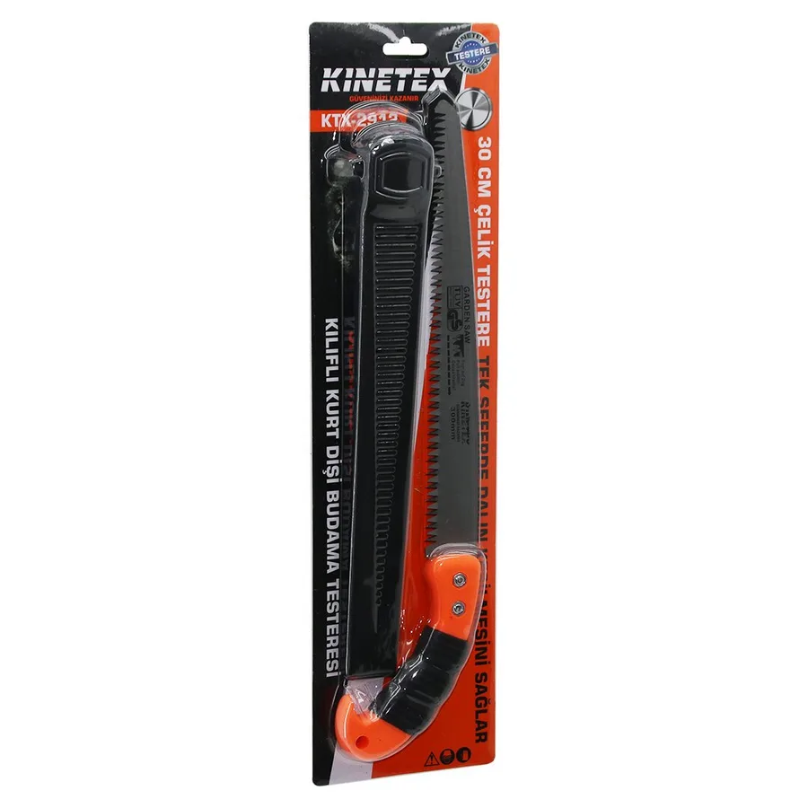 Kurt Dişi 300mm Çelik Budama Testeresi Kılıflı Saplı 30cm Saplı 43cm